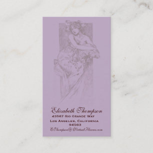 Art Nouveau Schönheitsgeschäft oder Visitenkarte
