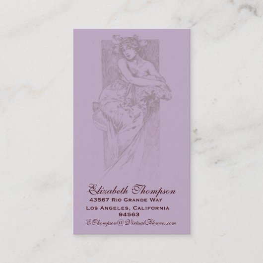 Art Nouveau Schönheitsgeschäft oder Visitenkarte (Vorderseite)