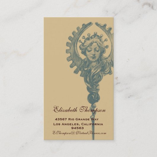 Art Nouveau Schönheitsgeschäft oder Visitenkarte (Vorderseite)