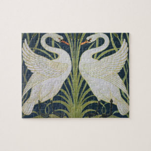 Art Nouveau-Schwanmuster: Walter Crane Schwan Druc Puzzle