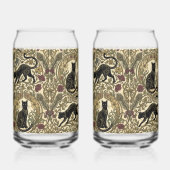 Art Nouveau Schwarze Katzen Dosenglas (Links)