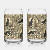 Art Nouveau Schwarze Katzen Dosenglas (Rückseite)