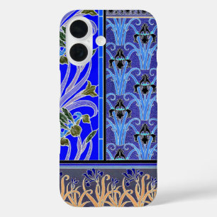 Art nouveau Schwertlilienblume elegant vintage flo iPhone 16 Hülle