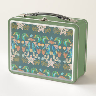 Art Nouveau Sea Creatures Metal Lunchbox