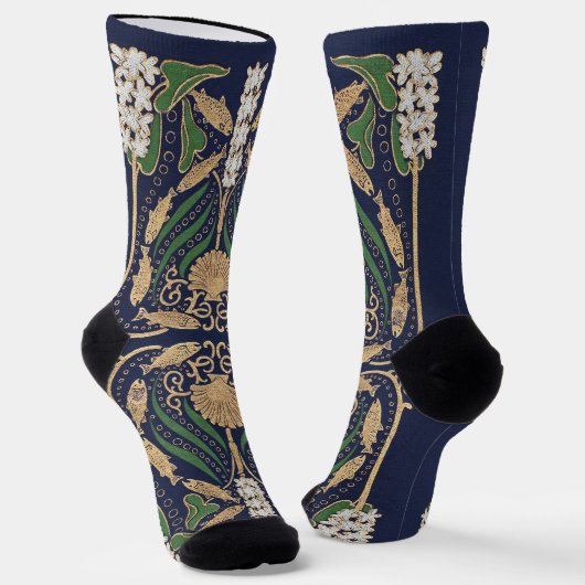 Art Nouveau Sea Shore Socken (Gewinkelt)