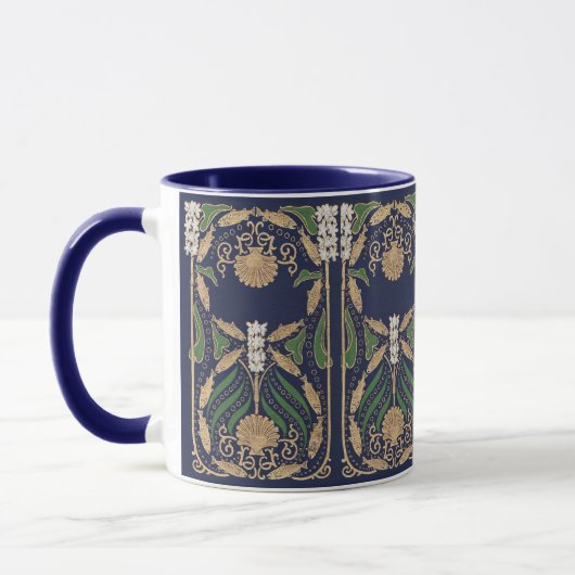Art Nouveau Seashells Tasse (Links)