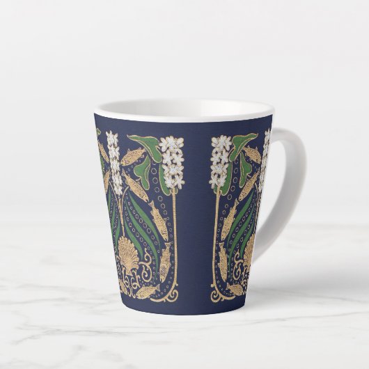Art Nouveau Seashore Seashells Milchtasse (Rechte Ecke)