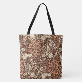 Art Nouveau Seaweed Floral, Braun und Beige Tasche