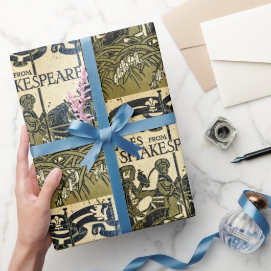 Art Nouveau Shakespeare Buchübersicht Geschenkpapier (Schenken)