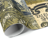 Art Nouveau Shakespeare Buchübersicht Geschenkpapier (Rolleneckpunkt)