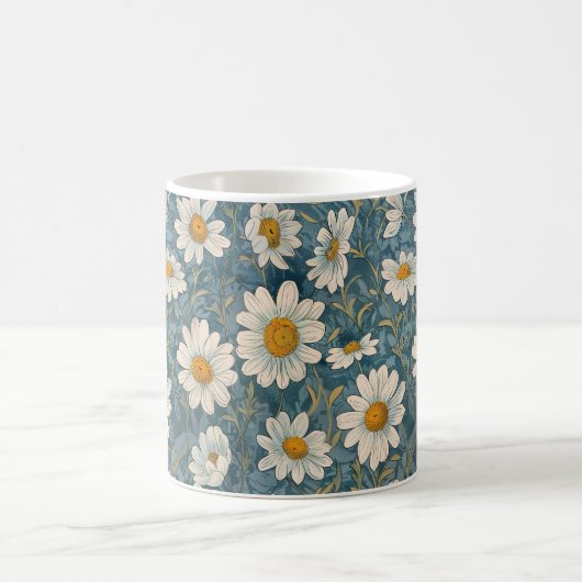 Art Nouveau Shasta Daisies Kaffeetasse (Mittel)