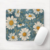 Art Nouveau Shasta Daisies Mousepad (Mit Mouse)