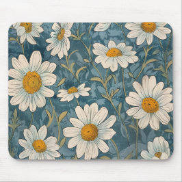 Art Nouveau Shasta Daisies Mousepad