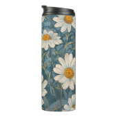 Art Nouveau Shasta Daisies Thermosbecher (Nach rechts gedreht)