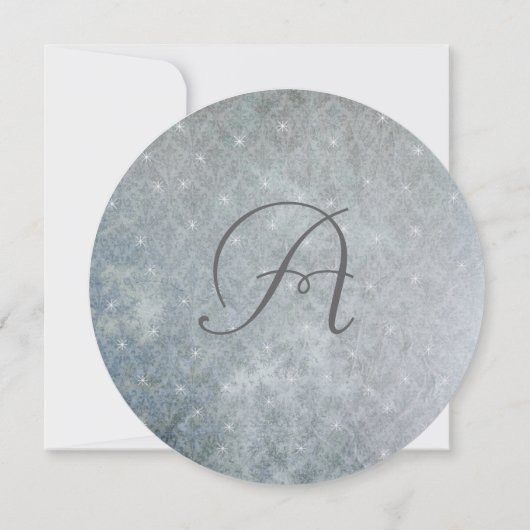 Art Nouveau Silver Metallic Peacock Party Einladung (Rückseite)