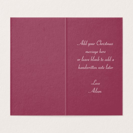 Art Nouveau Snow Queen Merry Weihnachtskarte (Innenseite Aufgefaltet)