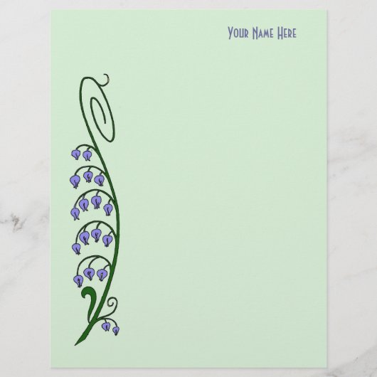 Art Nouveau Snowdrop Blume Letterhead (Vorderseite)