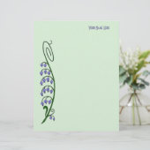 Art Nouveau Snowdrop Blume Letterhead (Stehend Vorderseite)