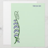 Art Nouveau Snowdrop Blume Letterhead (Vorne/Hinten)