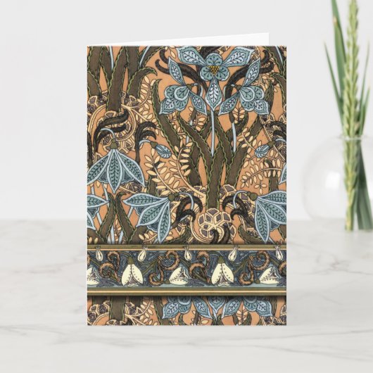 Art Nouveau 'Snowdrops' Karte (Vorderseite)
