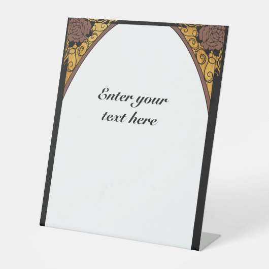 Art Nouveau Sockelschild (Vorderseite)