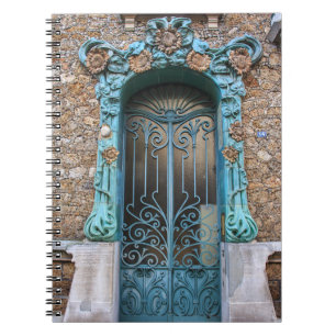 Art Nouveau Sonnenblume Tür Nr. 14. - Notizblock