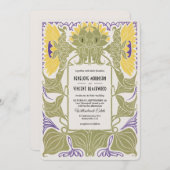 Art Nouveau Sonnenblumen Sommerhochzeit Einladung (Vorne/Hinten)