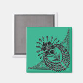 Art Nouveau Sparkor Design Magnet (Vorderseite/Rückseite)