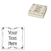 Art Nouveau Square Gummistempel (Stempel)