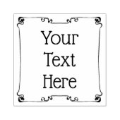 Art Nouveau Square Gummistempel (Prägung)