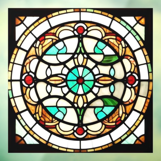 Art Nouveau Square Runde AI Art Window Clubing Fensteraufkleber (Blatt 3)