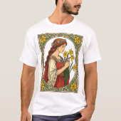 Art Nouveau St Davids Day Pride T-Shirt (Vorderseite)