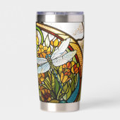 Art Nouveau Stained Glass Look Thermobecher (Rückseite)