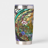 Art Nouveau Stained Glass Look Thermobecher (Vorderseite)