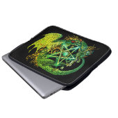 Art Nouveau Star/Pentagramm Dragon Laptopschutzhülle (Vorne Knopf)