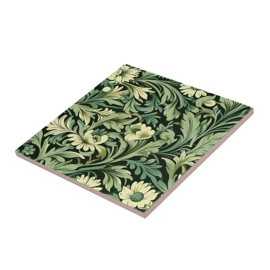 Art Nouveau Style Blumenmuster Fliese (Seite)