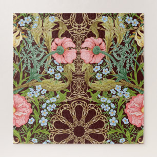 Art Nouveau Style Floral: Farbiges Vintages Muster Puzzle