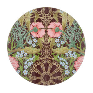 Art Nouveau Style Floral: Farbiges Vintages Muster Schneidebrett