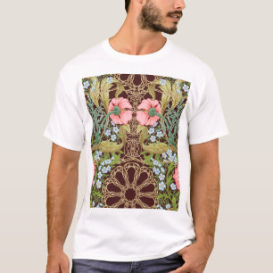 Art Nouveau Style Floral: Farbiges Vintages Muster T-Shirt