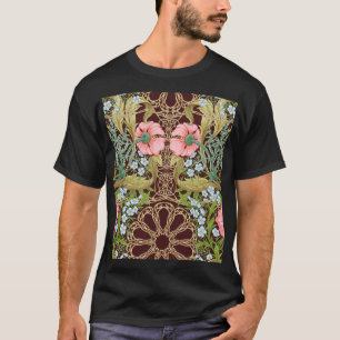 Art Nouveau Style Floral: Farbiges Vintages Muster T-Shirt