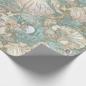 Art Nouveau Style Seashells Wiederholung Muster Geschenkpapier (Ecke)
