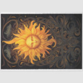 Art Nouveau Sun 1 Decoupage Seidenpapier (Vorderseite)