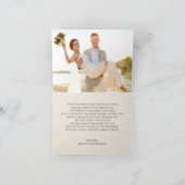 Art Nouveau Sunset Orange Blume Hochzeit Foto Dankeskarte (Innenseite)