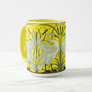 Art Nouveau Swans Frieze Pattern von Walter Crane Tasse