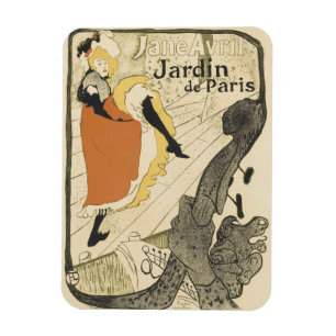 Art Nouveau Tänzerin Jane Avril von Toulouse Lautr Magnet