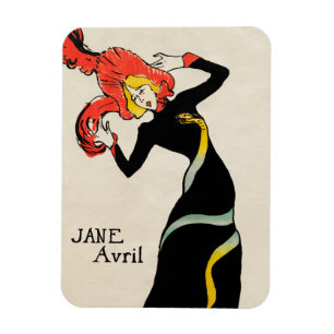 Art Nouveau Tänzerin Jane Avril von Toulouse Lautr Magnet