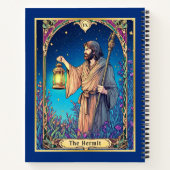 Art Nouveau Tarot Card, The Hermit Journal Notizblock (Rückseite)