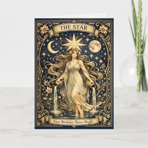 Art Nouveau Tarot Geburtstag Himmlischer Stern Karte