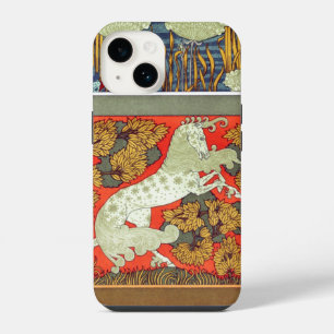 Art Nouveau Textil Königspferd Verneuil iPhone 14 Hülle