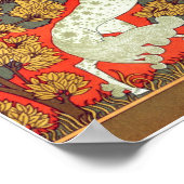 Art Nouveau Textil Königspferd Verneuil Poster (Ecke)